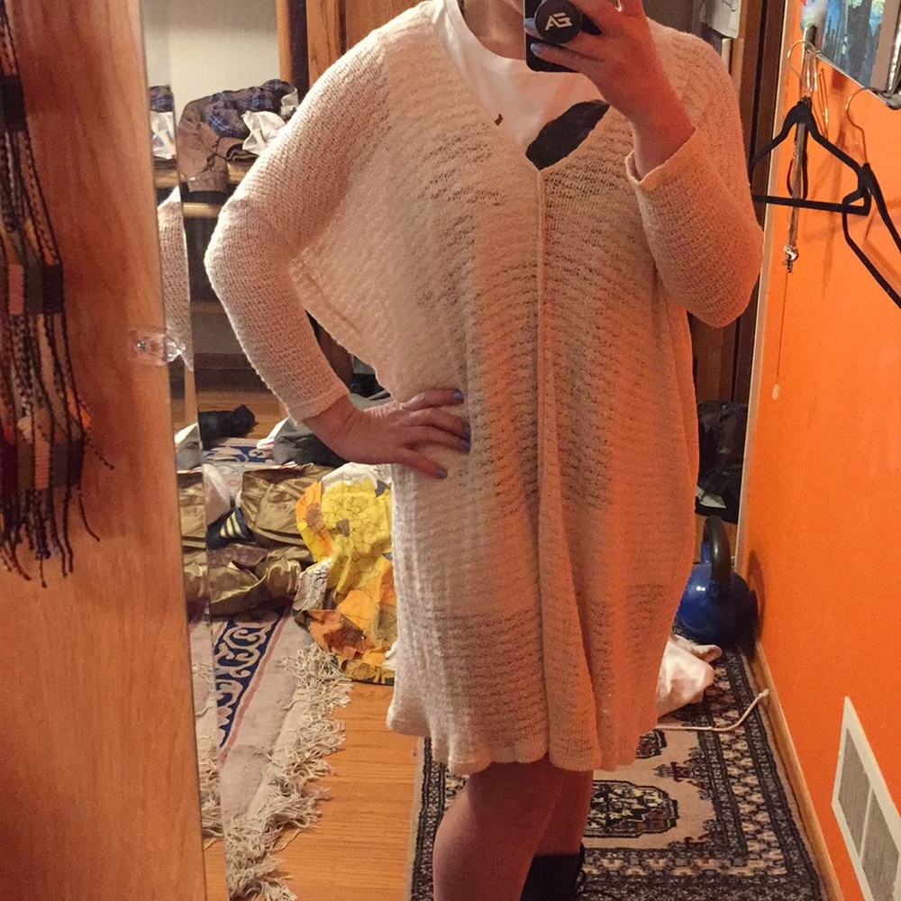 Tobi deep V sweater dress